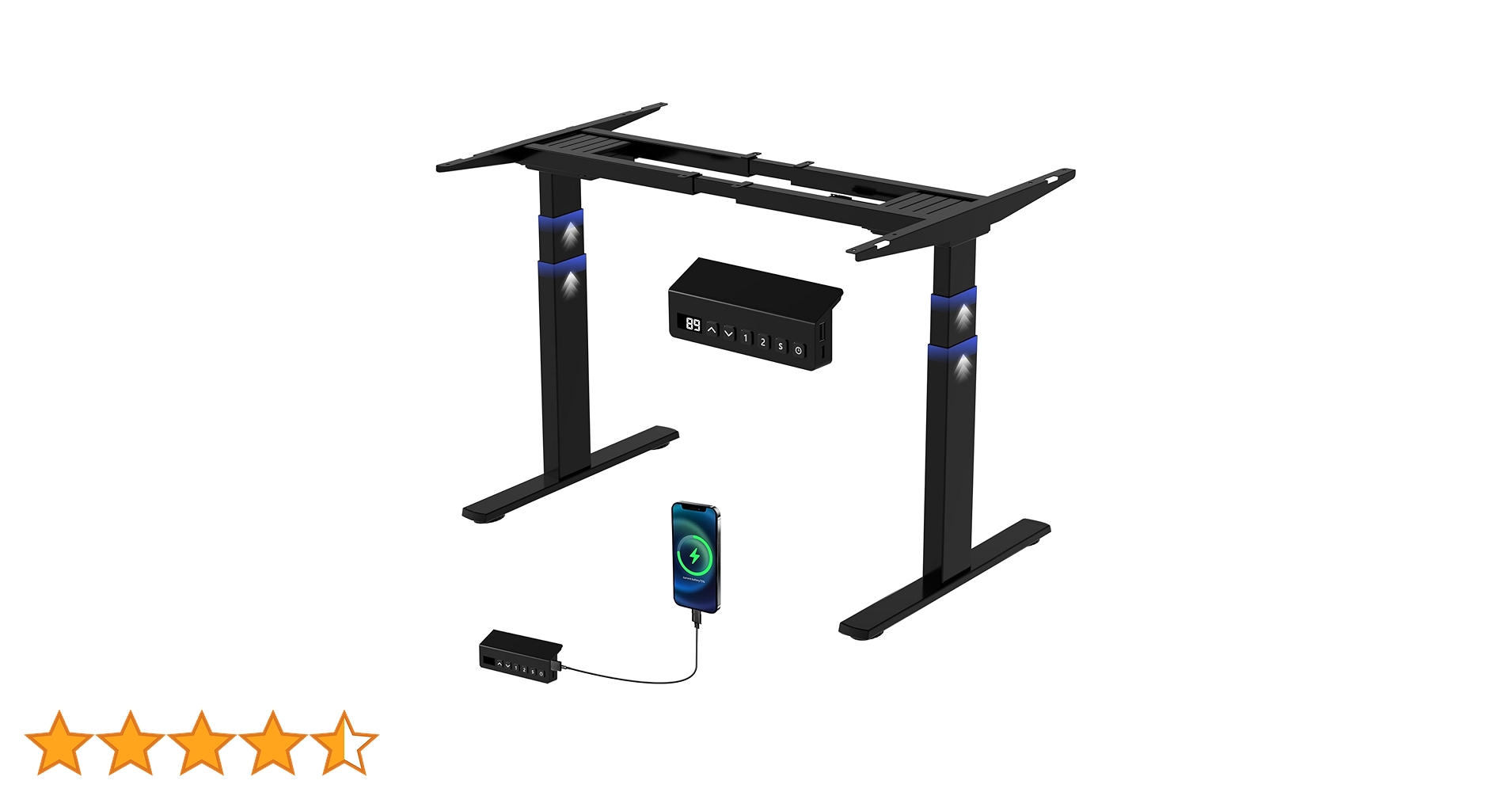 【美品】Ergomaker 昇降デスク脚のみ　ブラック Amazon | Ergomaker 昇降デスク 脚のみ 電動式昇降デスク